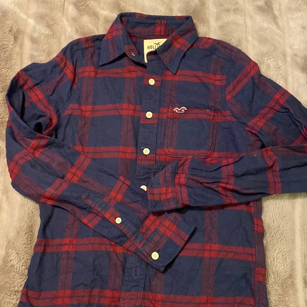 Plaid Hollister button down shirt
